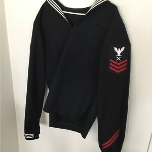 US navy dress blue jumper size 48 extra long 1st class petty officer